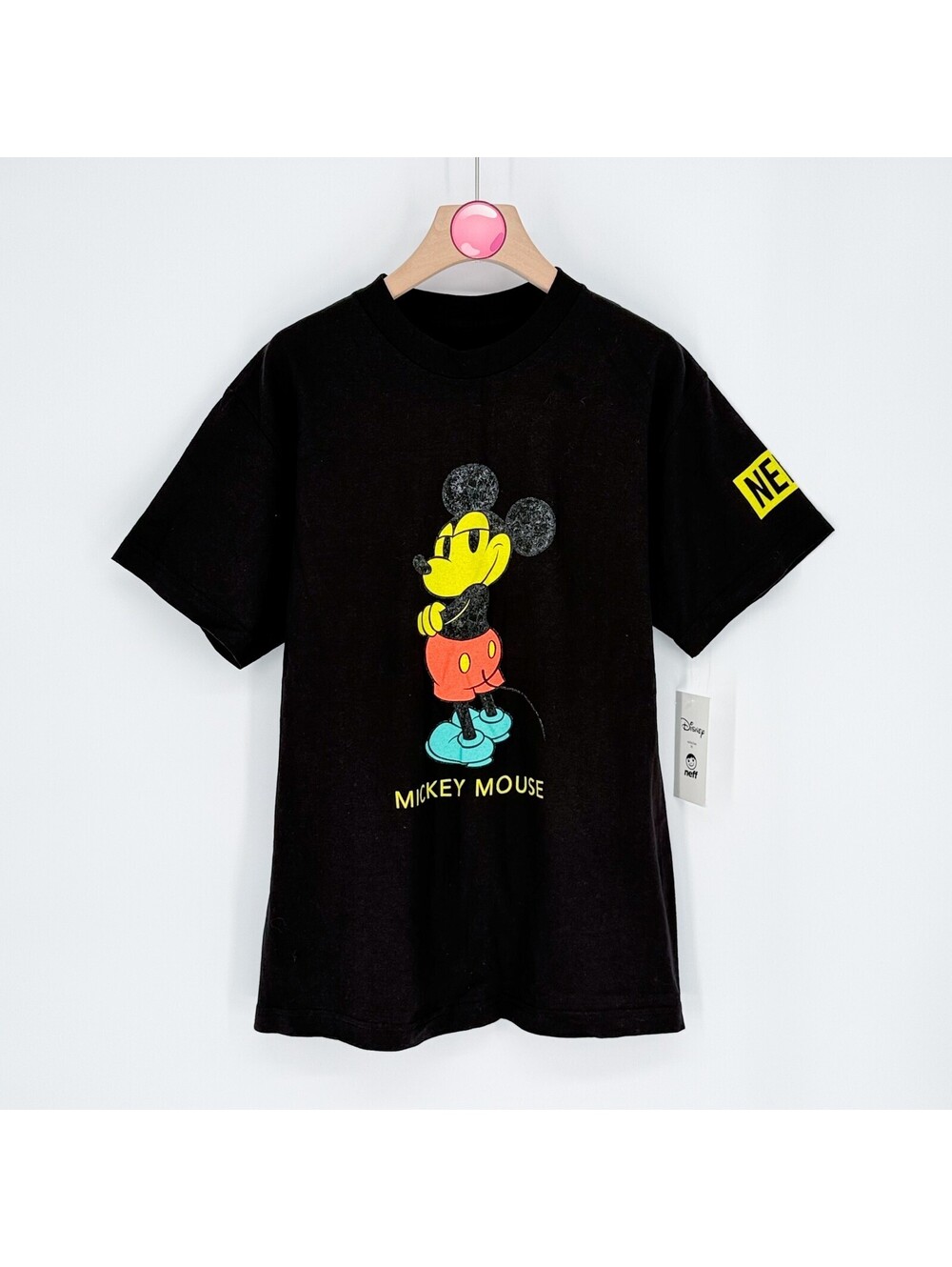 Neff Disney Mickey Mouse Graphic T-Shirt Black Short Sleeve Men’s Medium NWT
